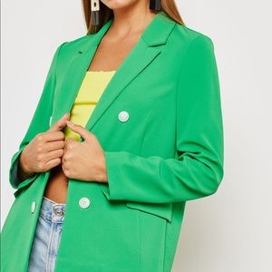 Topshop Kelly Green Oversized Blazer 6 NWOT